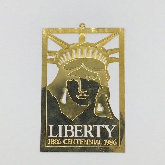 Kurt Adler Other - Vtg Kurt Adler Statue of Liberty Ornament Souvenir Gold Tone Christmas 1982 Xmas